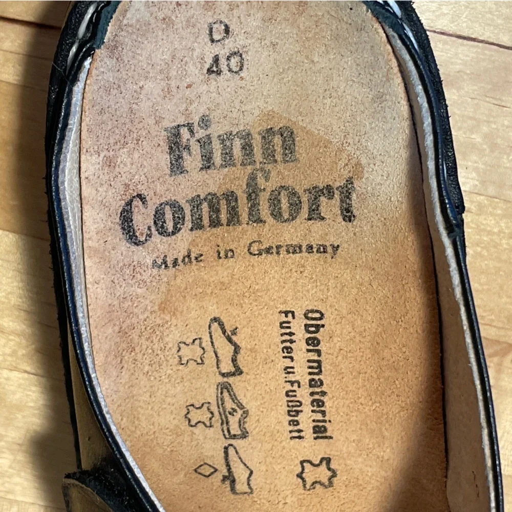 Finn Comfort Stanford Nero Vegas Leather Shoes