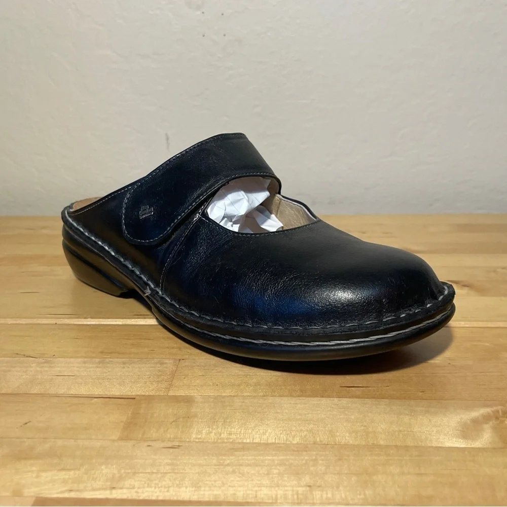 Finn Comfort Stanford Nero Vegas Leather Shoes