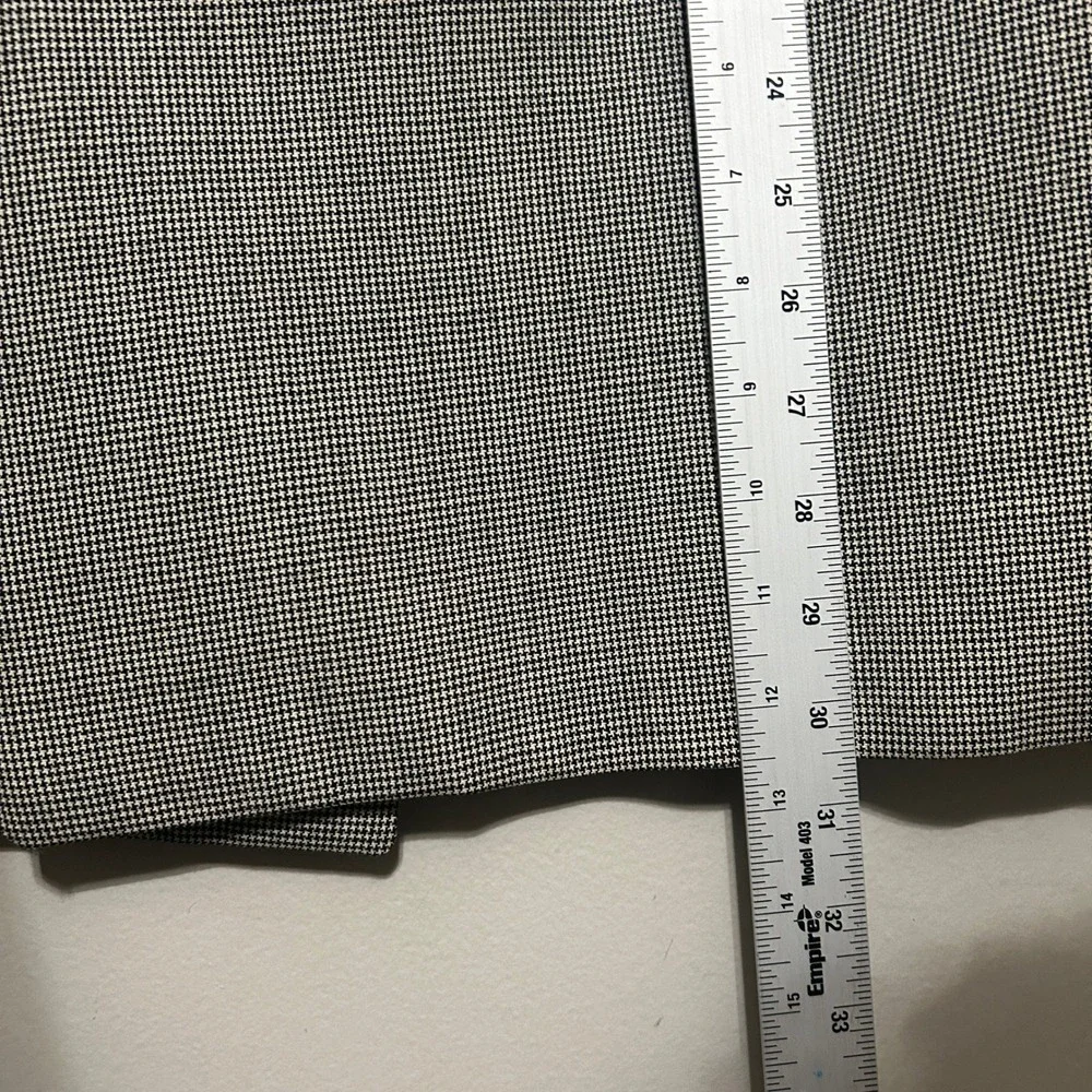 Peerless Man Blazer Mens 42 Short Gray Houndstooth Double Breasted Peak Lapel
