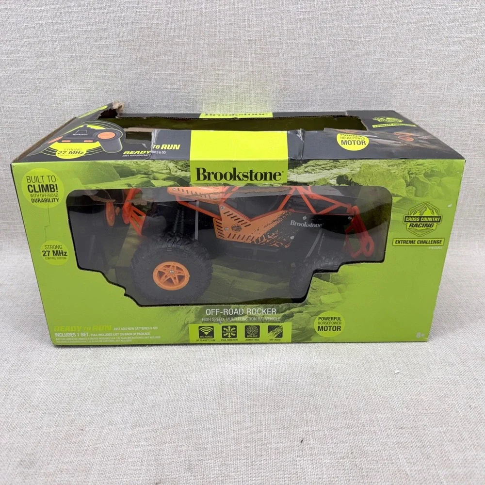 Brookstone Off-Road Rocker RC Vehicle 1:16 Scale Orange Cross Country Racing NIB
