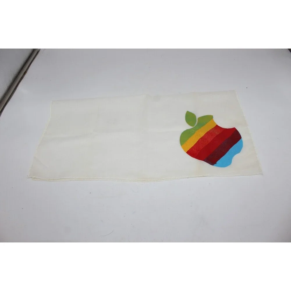 Vintage VERY RARE Original Rainbow Apple Computer Logo Scarf 21