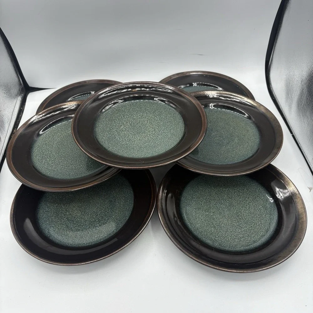 Mikasa Gourmet‎ Basics Salad Plates Jade Stoneware  8 5/8