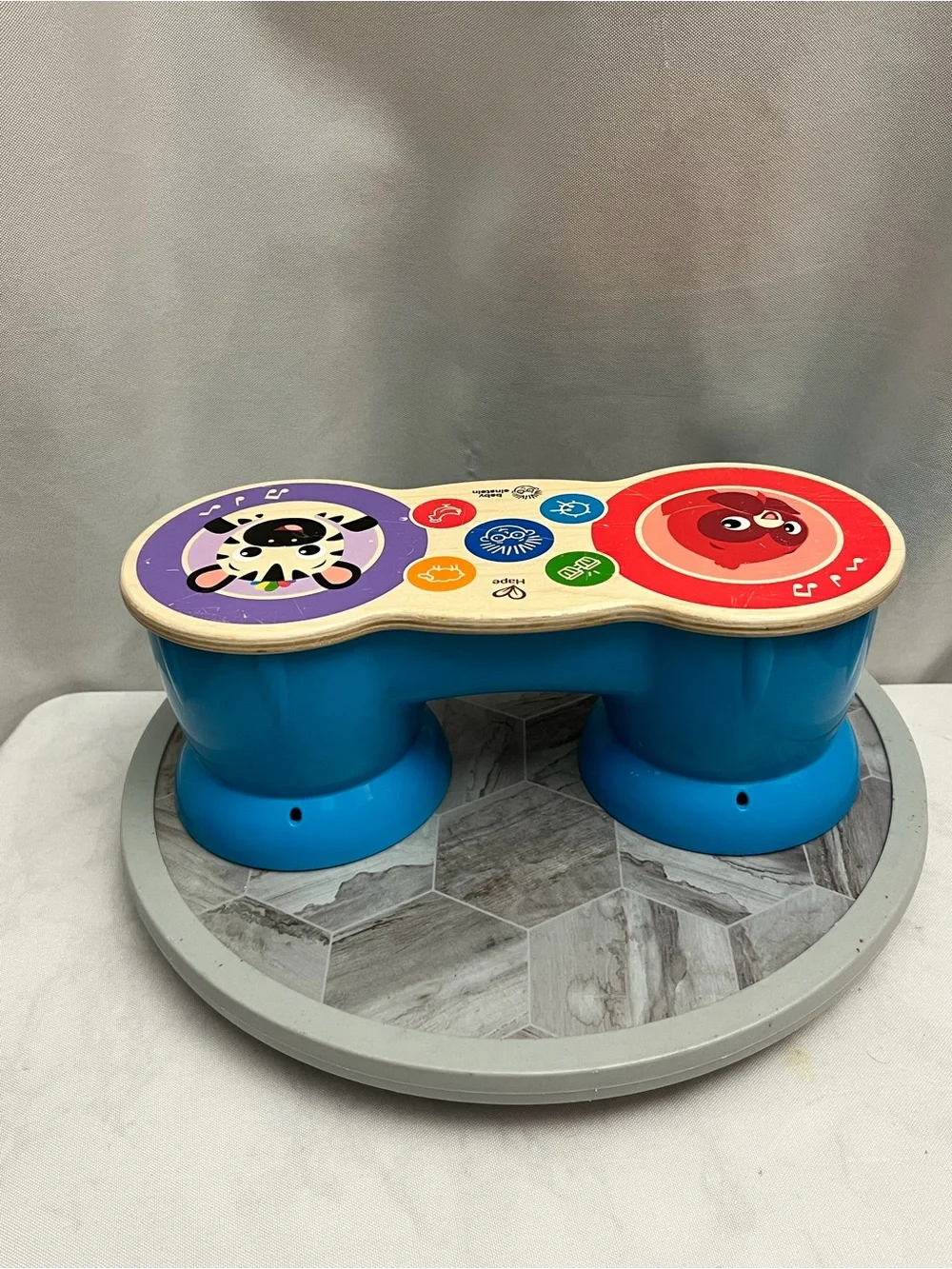 Baby Einstein Hape Upbeat Tunes Magic Touch Wooden Drum Musical Toy