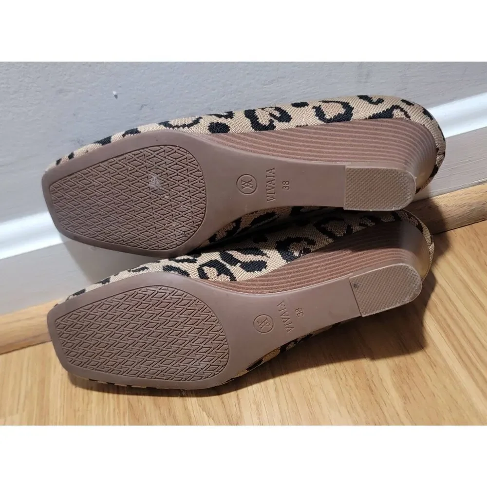 VIVIAN Margot Wedge Square Toe Pumps 8