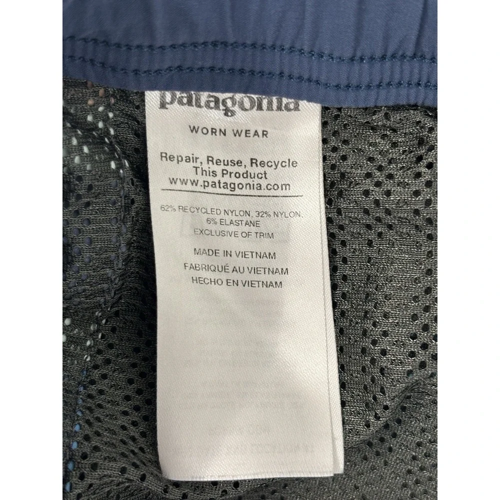 Patagonia Stretch Wavefarer Volley Shorts Mens M Blue Stripe Swim Trunks 5
