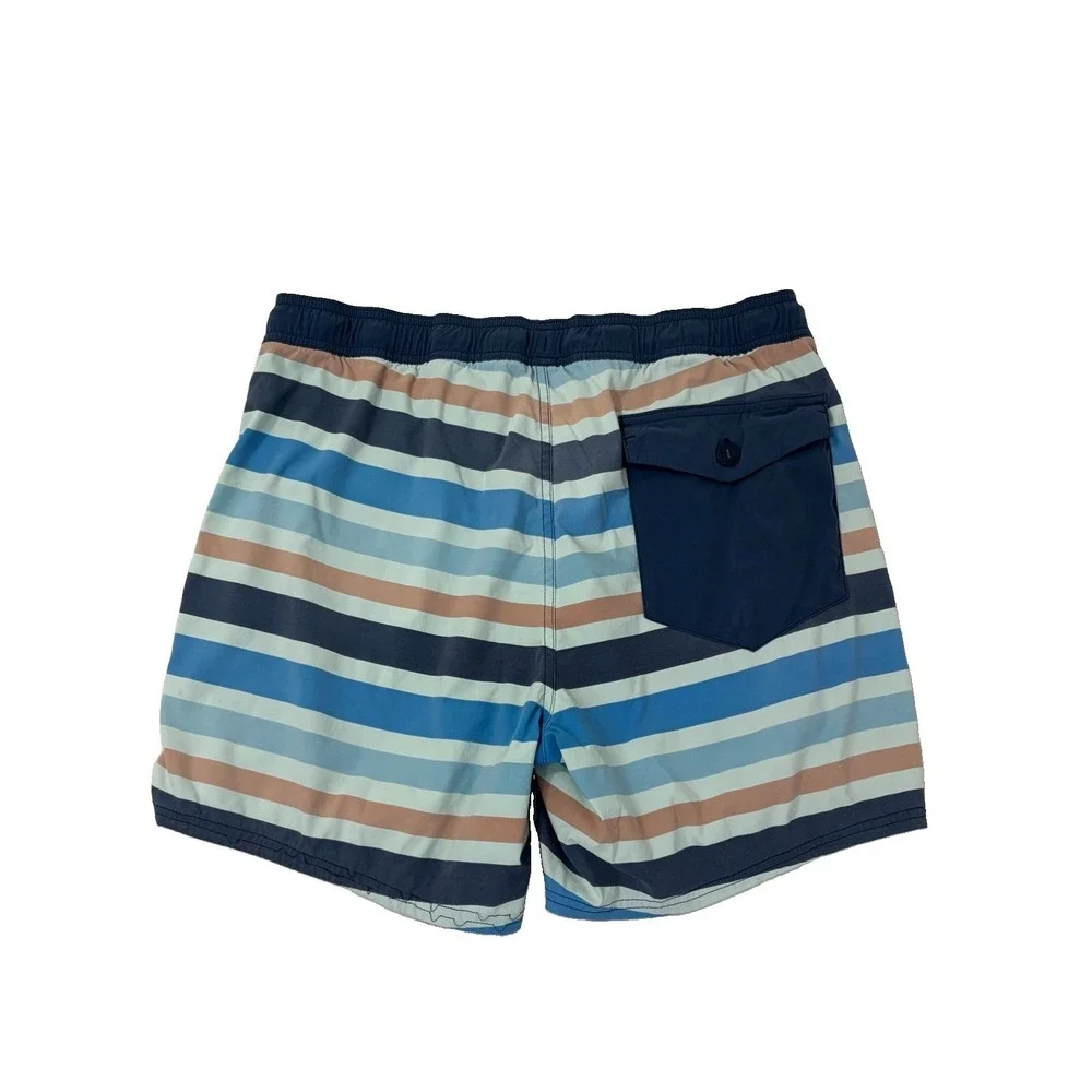 Patagonia Stretch Wavefarer Volley Shorts Mens M Blue Stripe Swim Trunks 5