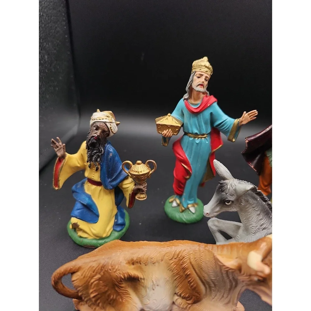Fontanini Nativity Figures Depose Italy Lot Of 6 With Spider Mark AA