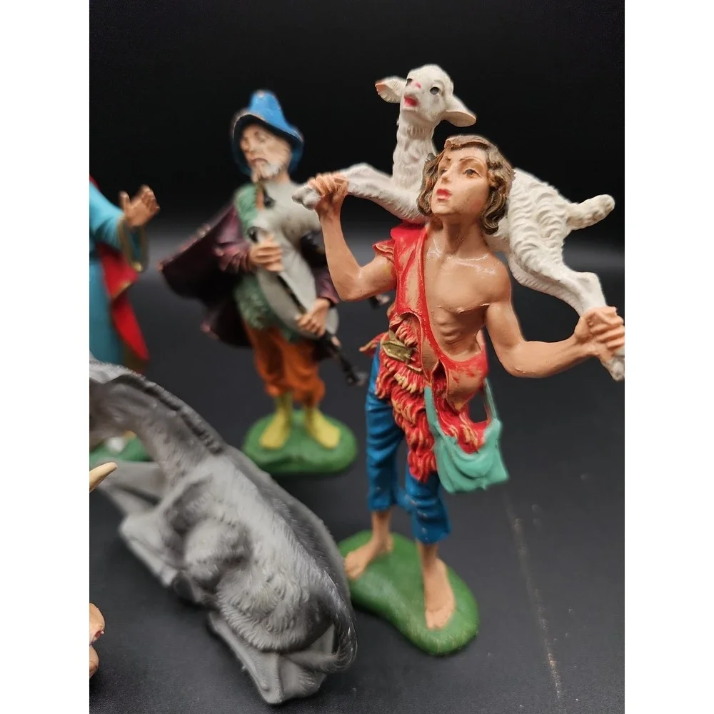 Fontanini Nativity Figures Depose Italy Lot Of 6 With Spider Mark AA