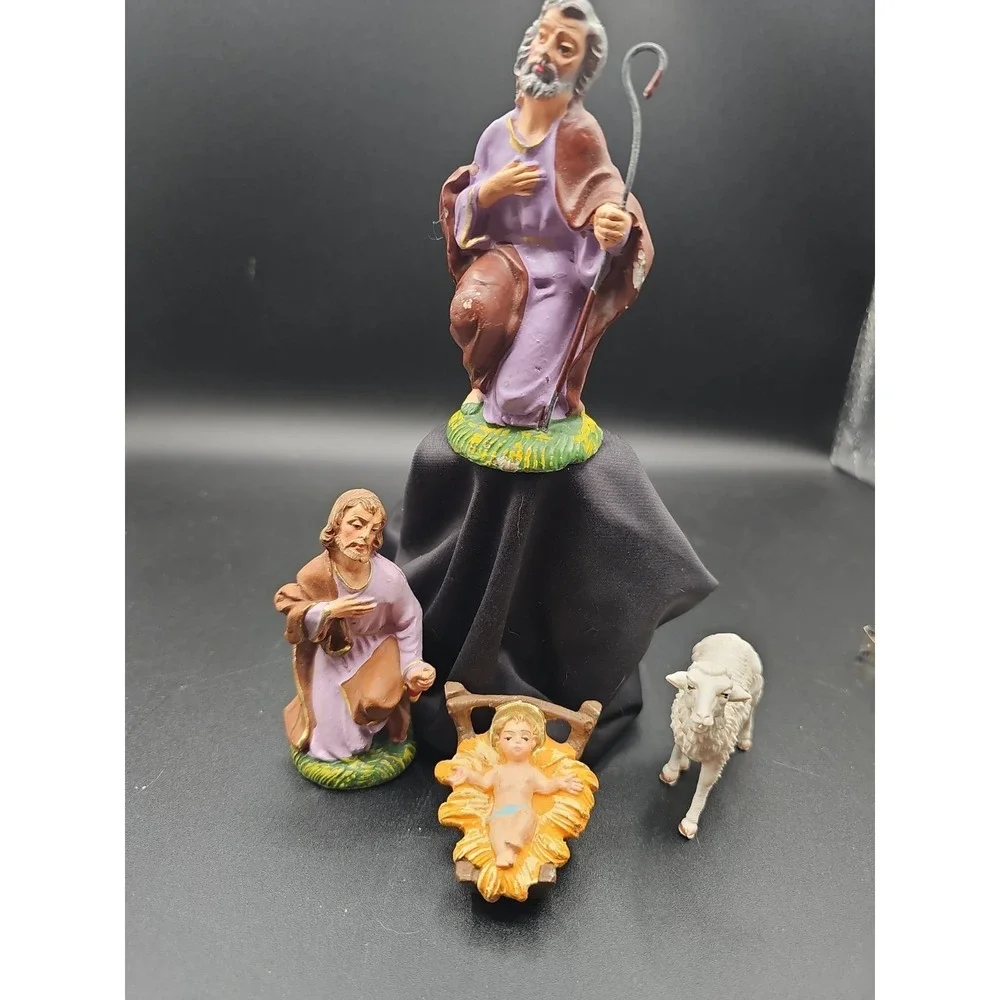 Vintage Italian nativity figures SET 4.  AA