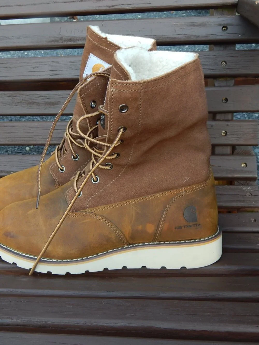 Woman's Boots Carhartt Fold Down Winter Insulated FW806 W Size 10 BROWN *****