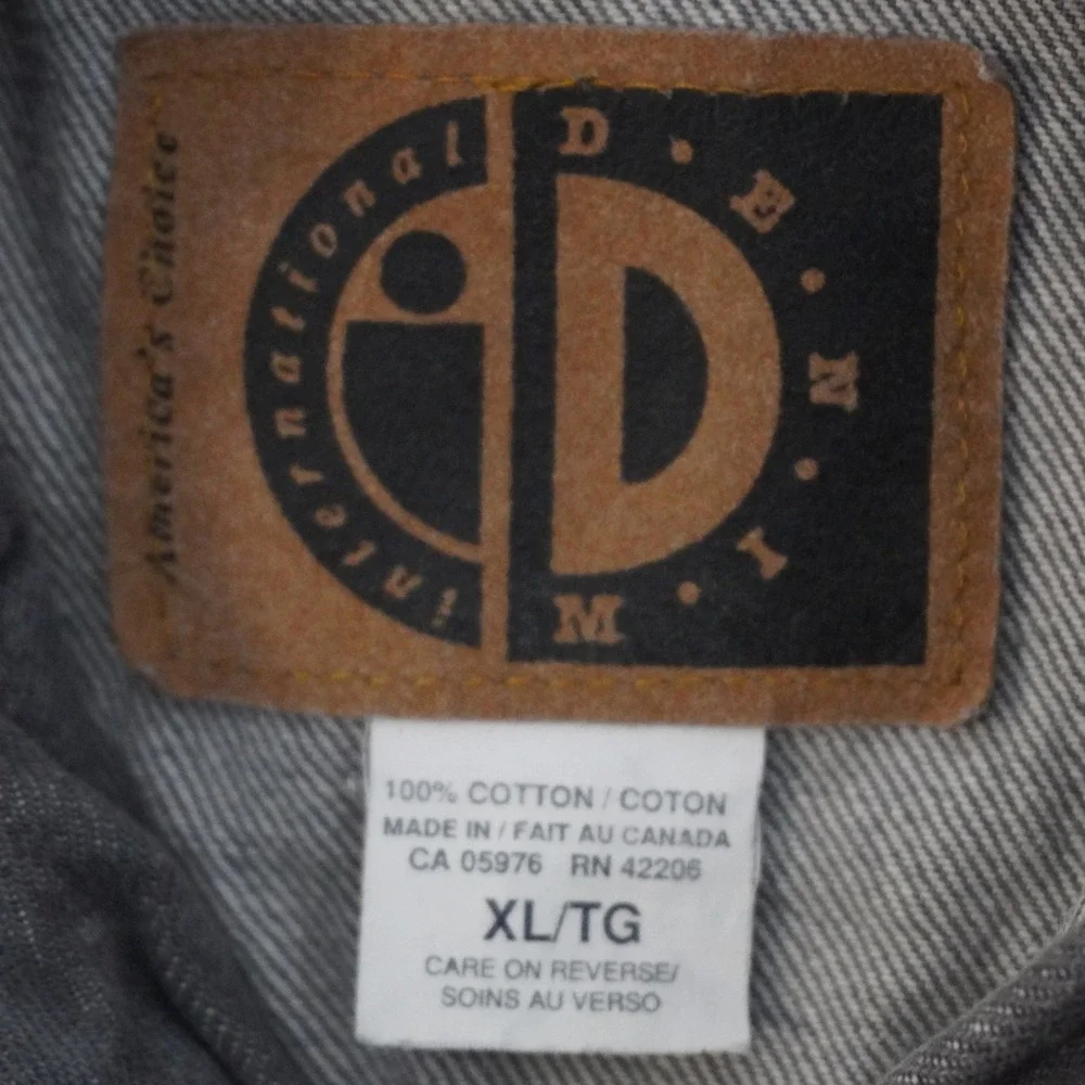 Vintage International Denim GATX Bomber Jacket Mens XL Grey Blue Two Tone Canada