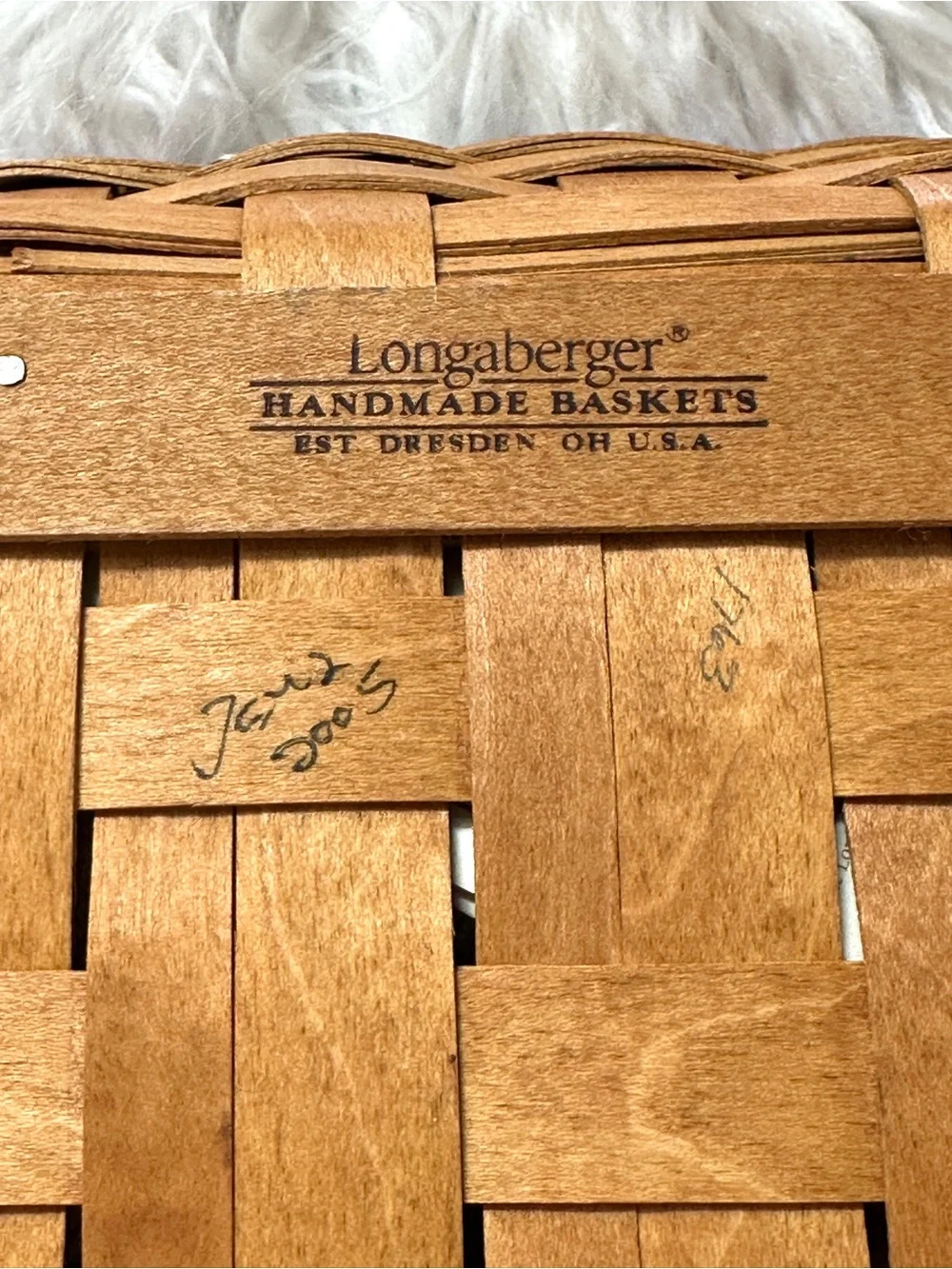 Longaberger includes fabric