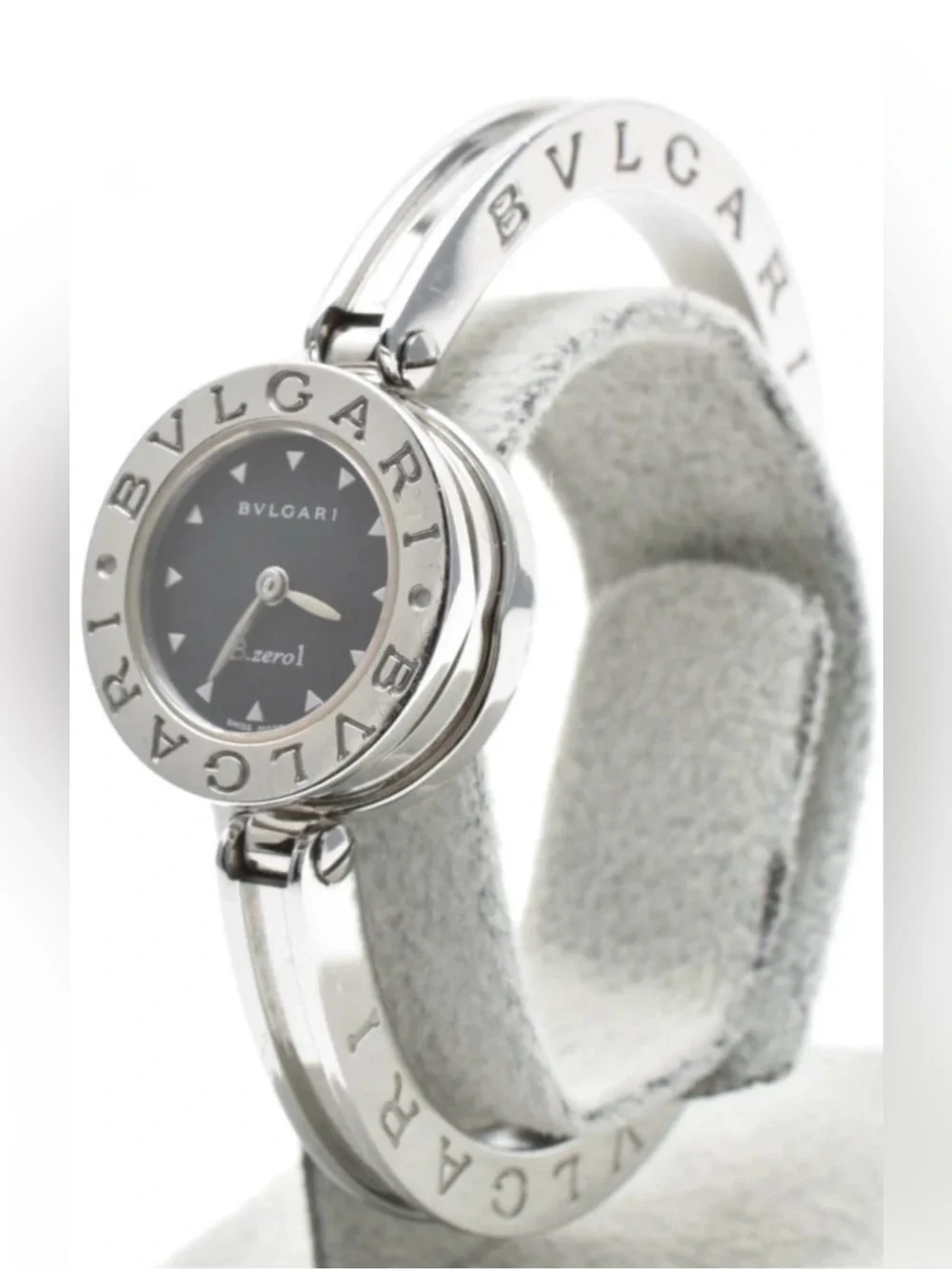 BVLGARI B-Zero1 BZ22S Silver Black Dial Woman's Quartz . Italy