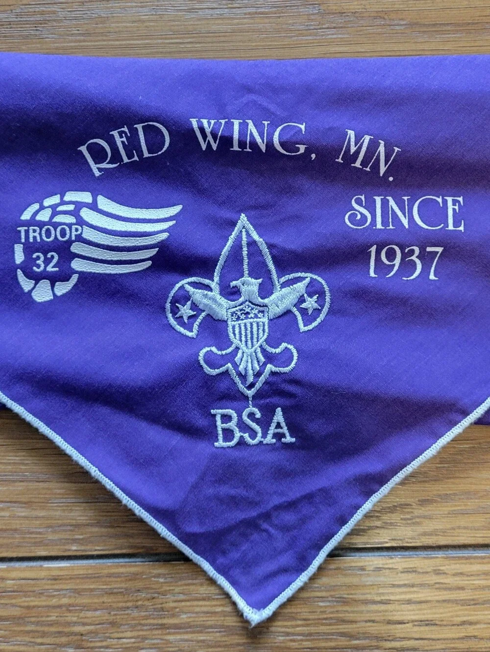Boy Scouts of America Canteen with green canvas pouch and  neckerchief and slide
