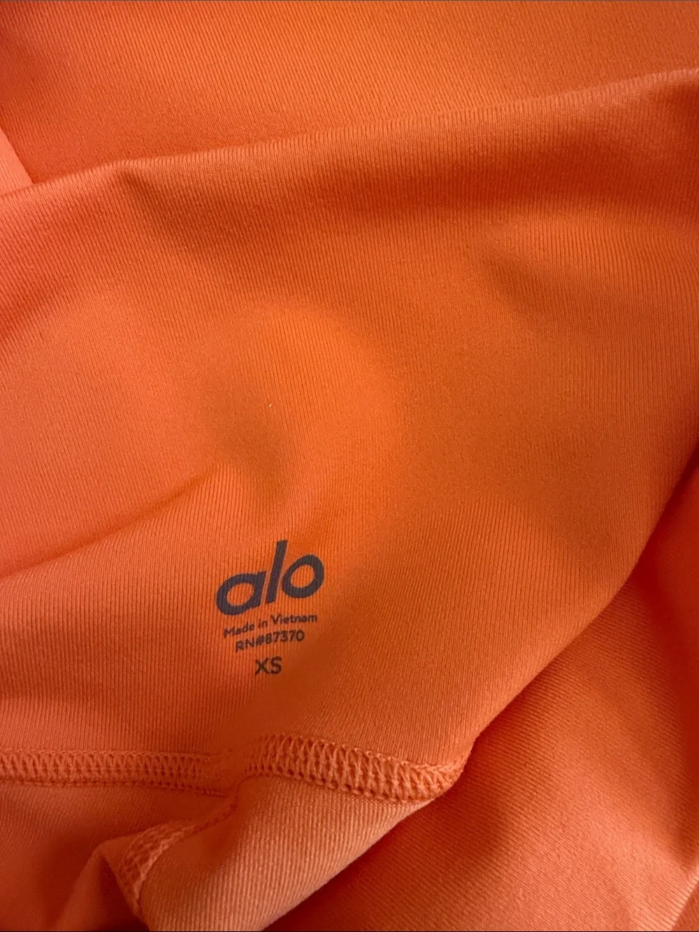 NWT Alo Yoga TANGERINE Orange 7/8 High Waist Airbrush Legging size XS Pants