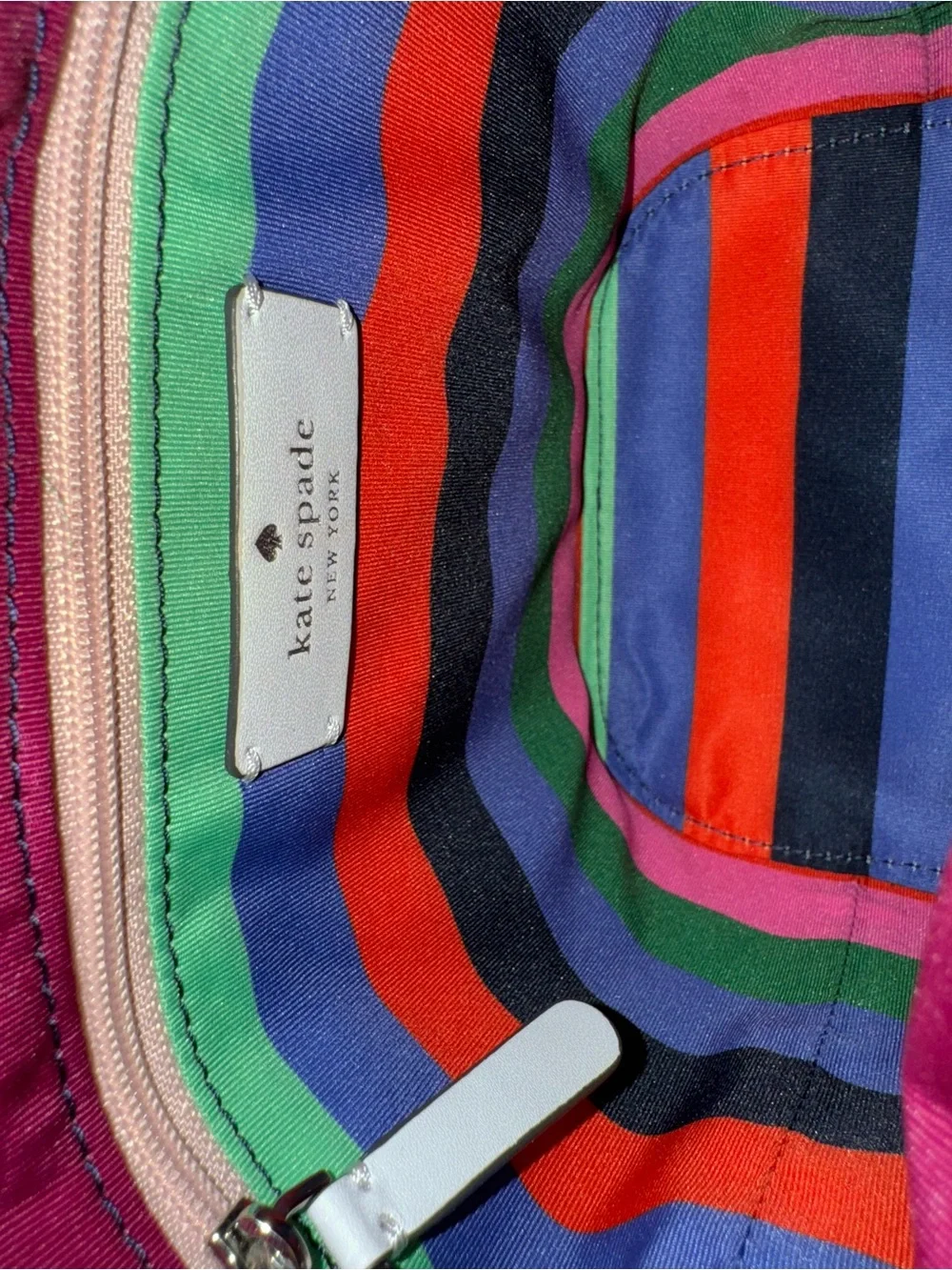 KWOT Kate Spade Pippa Perforated Dot Leather Bucket Bag with Multicolor Liner