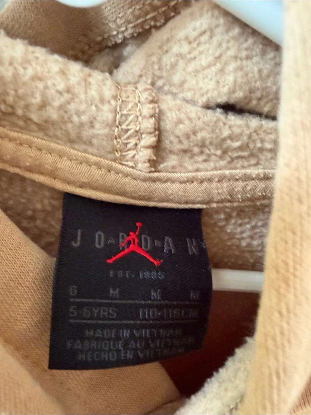 Jordan tan hoodie