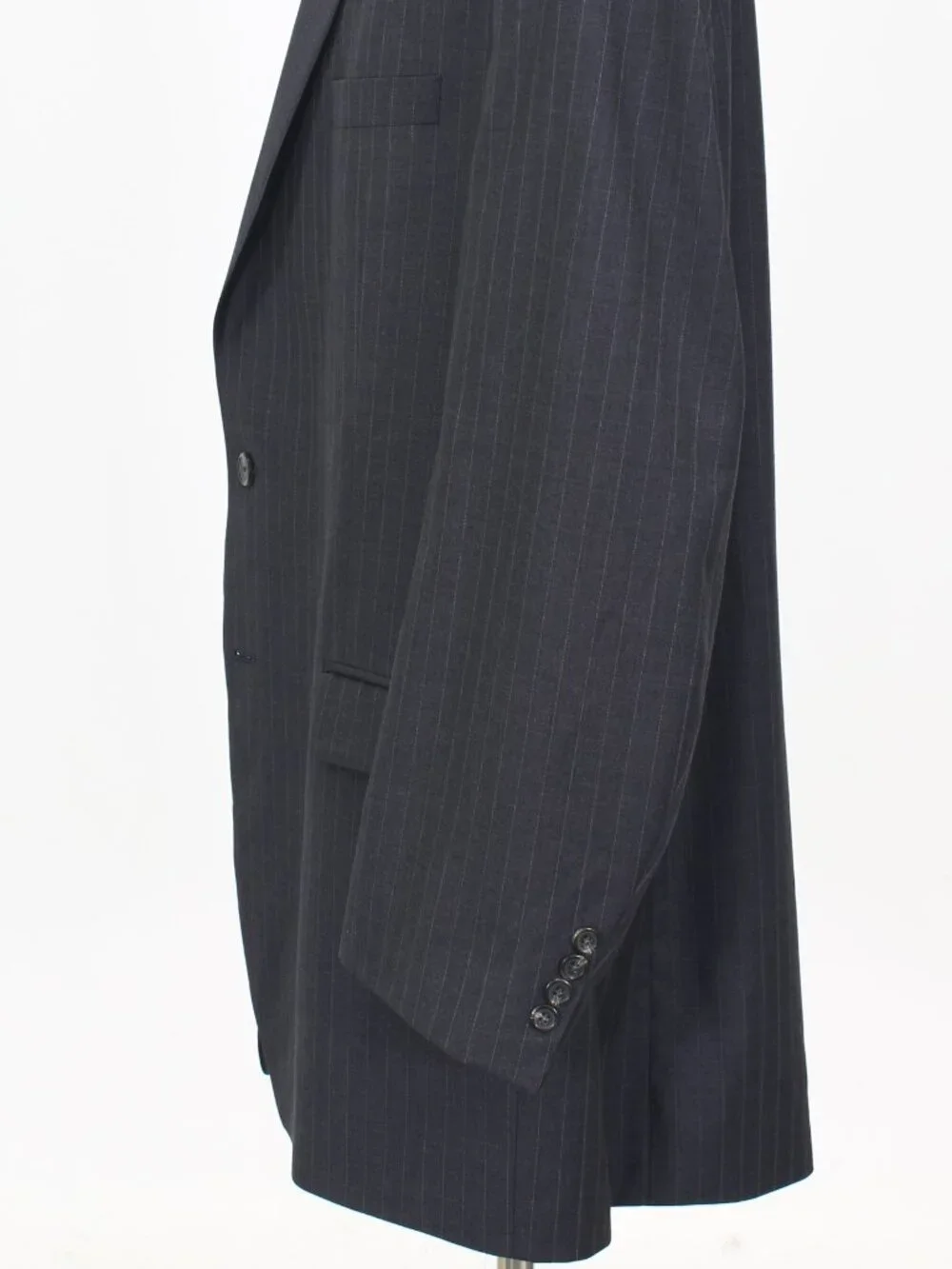 Ralph Lauren 52L 48x33 Gray Full Suit 2-Button Stripe R922