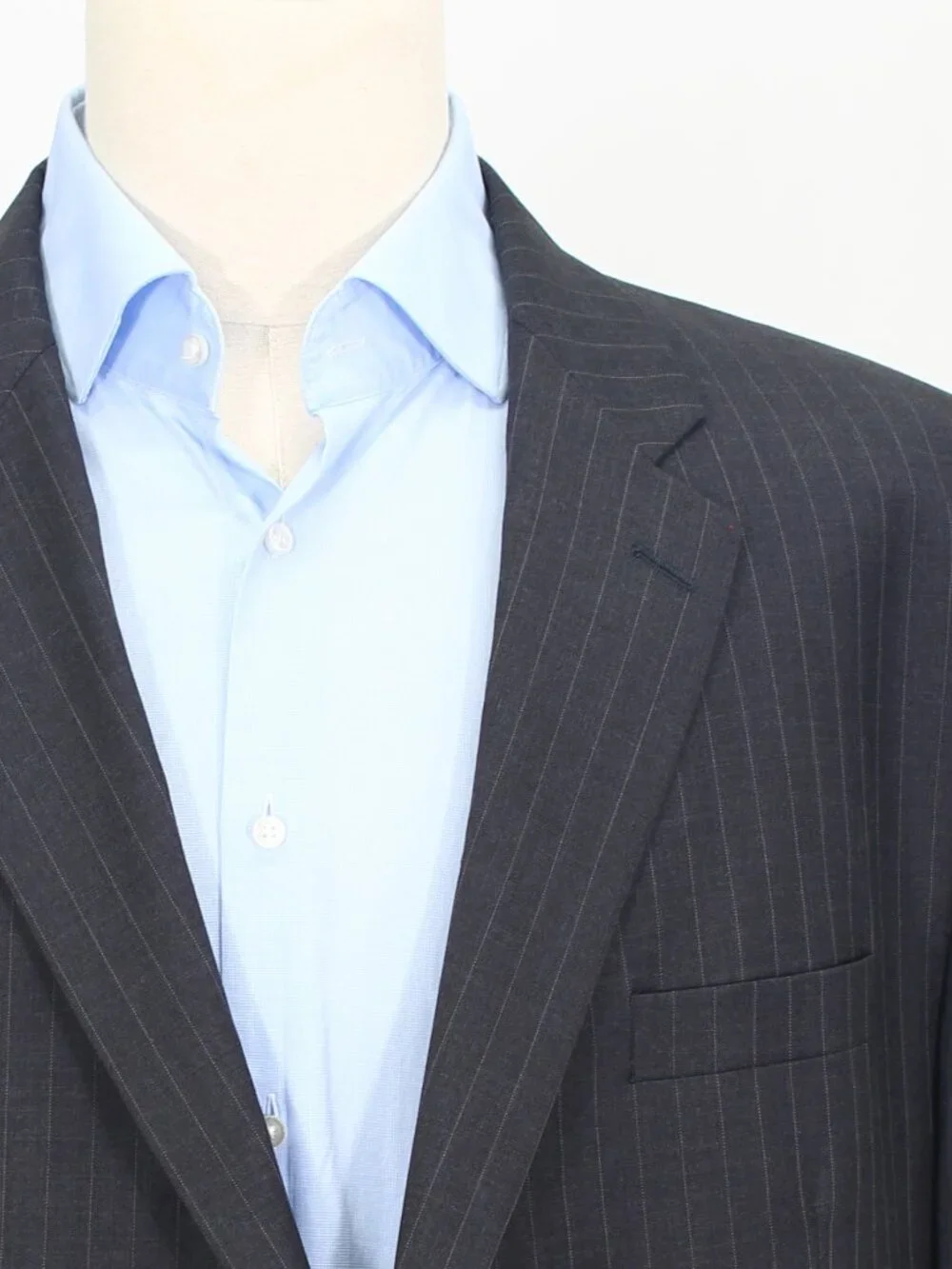 Ralph Lauren 52L 48x33 Gray Full Suit 2-Button Stripe R922