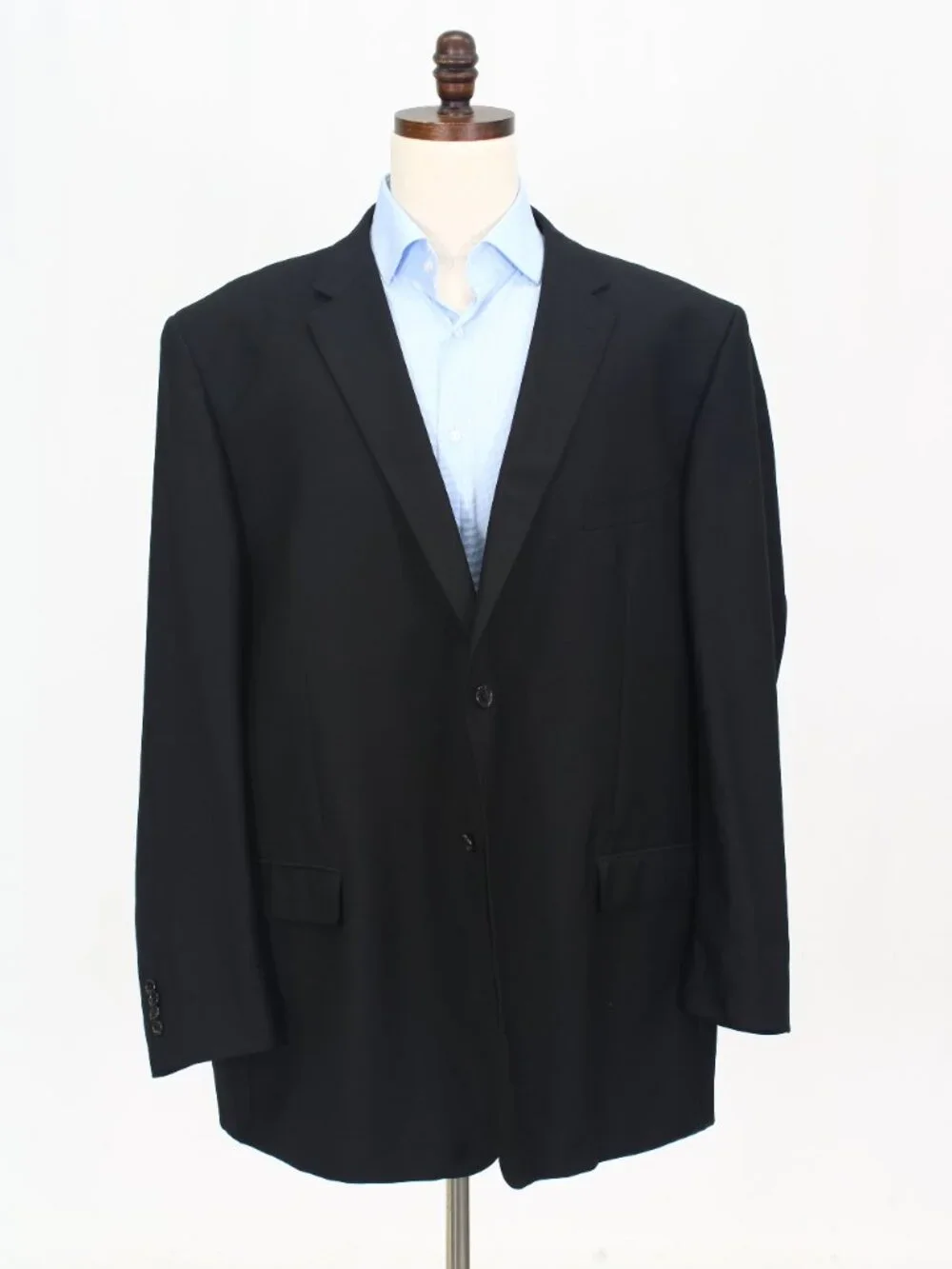 Tiglio Luxe 56L 52x33 Black Full Suit 2-Button Solid R924