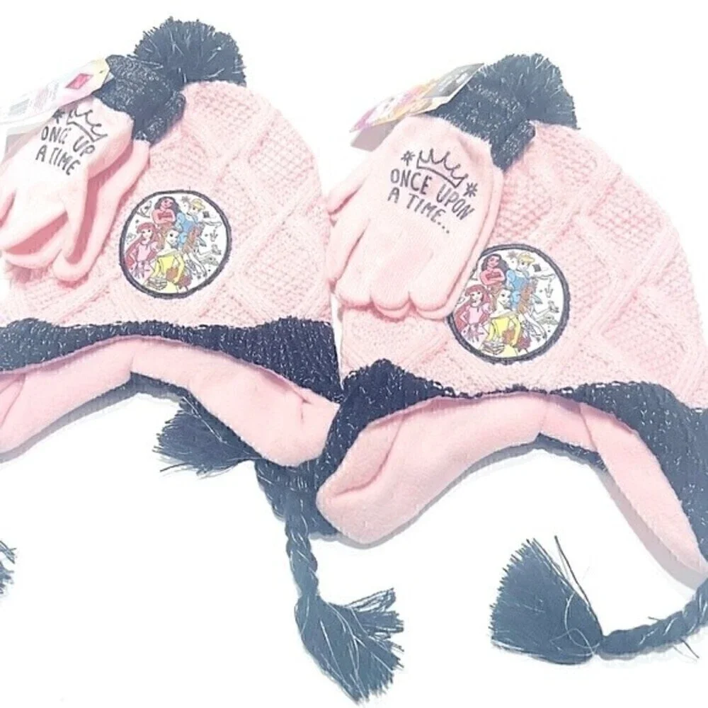 New Set of 2 Berkshire BERKSHIRE Little Girls Princess Hat & Gloves Set