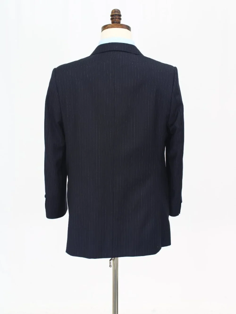 Burberry 41S 36x26 Navy Full Suit 2-Button Stripe R925