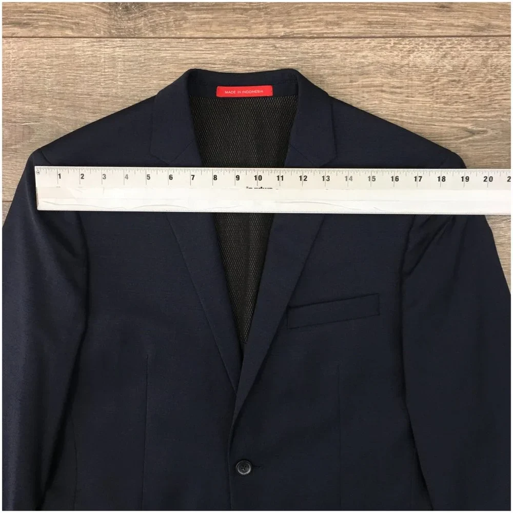 Kenneth Cole Mens Suit Jacket Vest Blazer Sport Coat Two Button‎ Wool 40R Slim