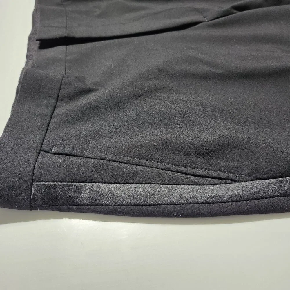 J. Ferrar Men's Black Tuxedo Slim Fit Dress Pants W/ Satin Striped - Size 32x34