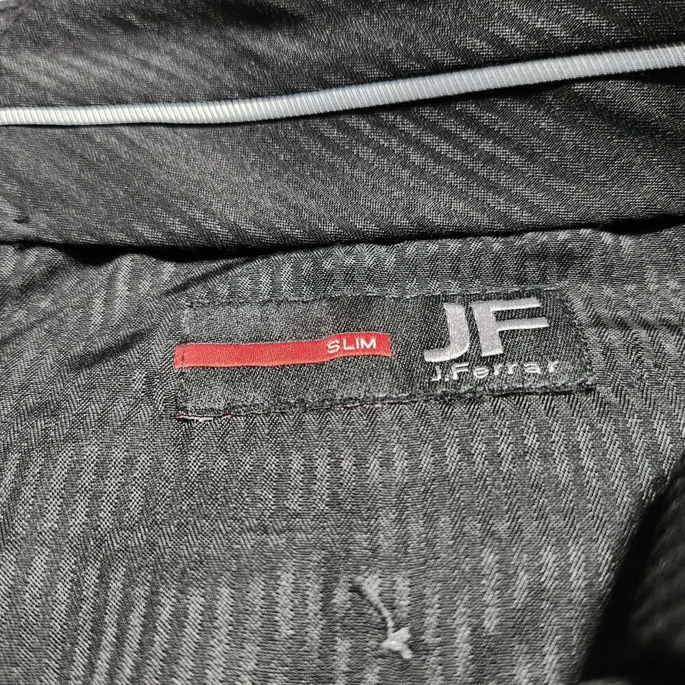 J. Ferrar Men's Black Tuxedo Slim Fit Dress Pants W/ Satin Striped - Size 32x34