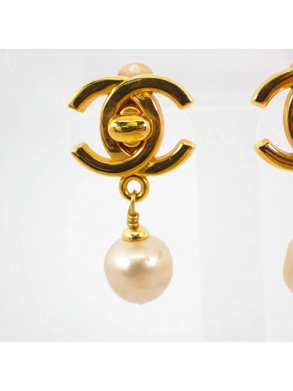 Chanel Earrings Pearl Sterling Silver #228824C10B