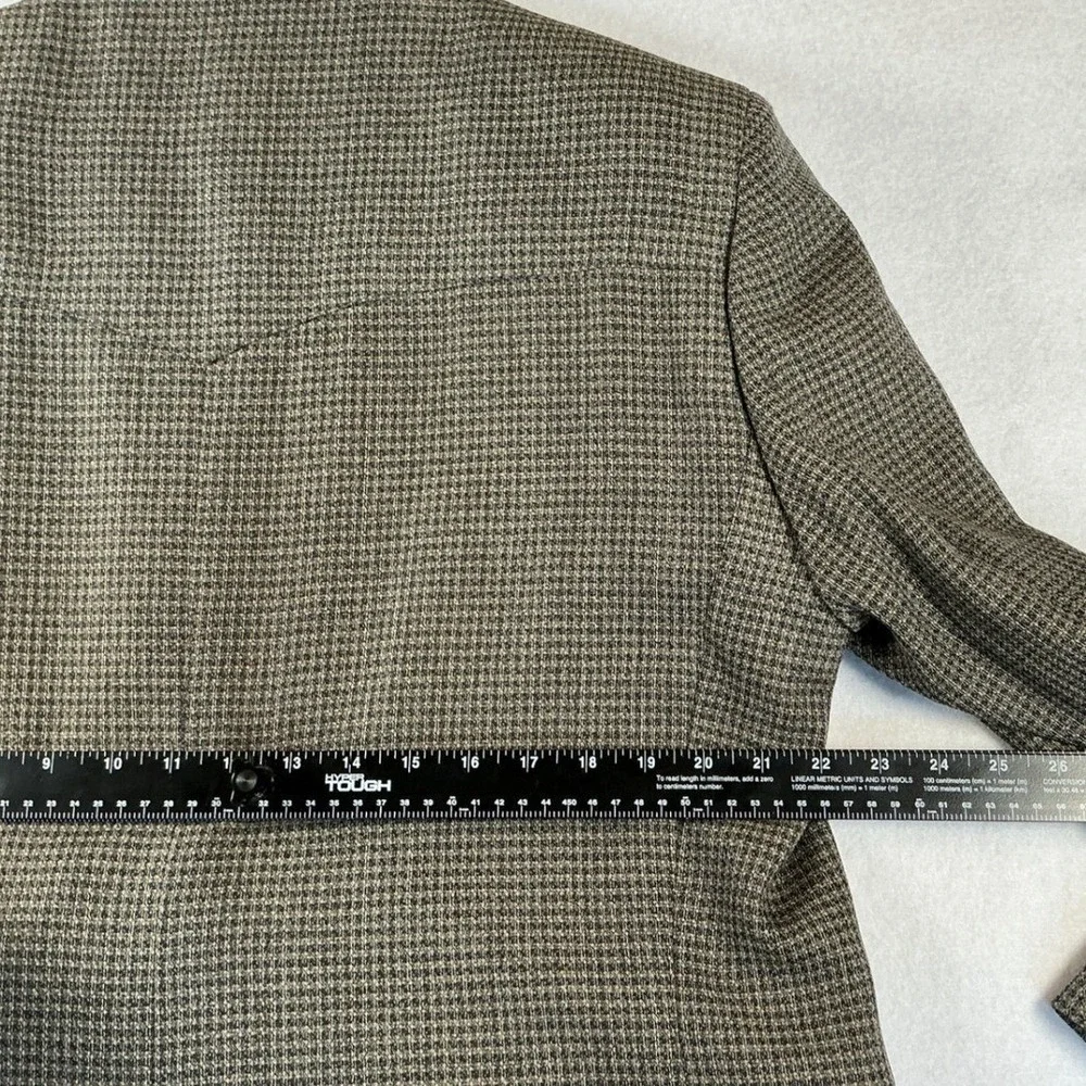 Warren Sewell Mens 44R Western Blazer Brown Houndstooth Wool Blend Sport‎ Coat