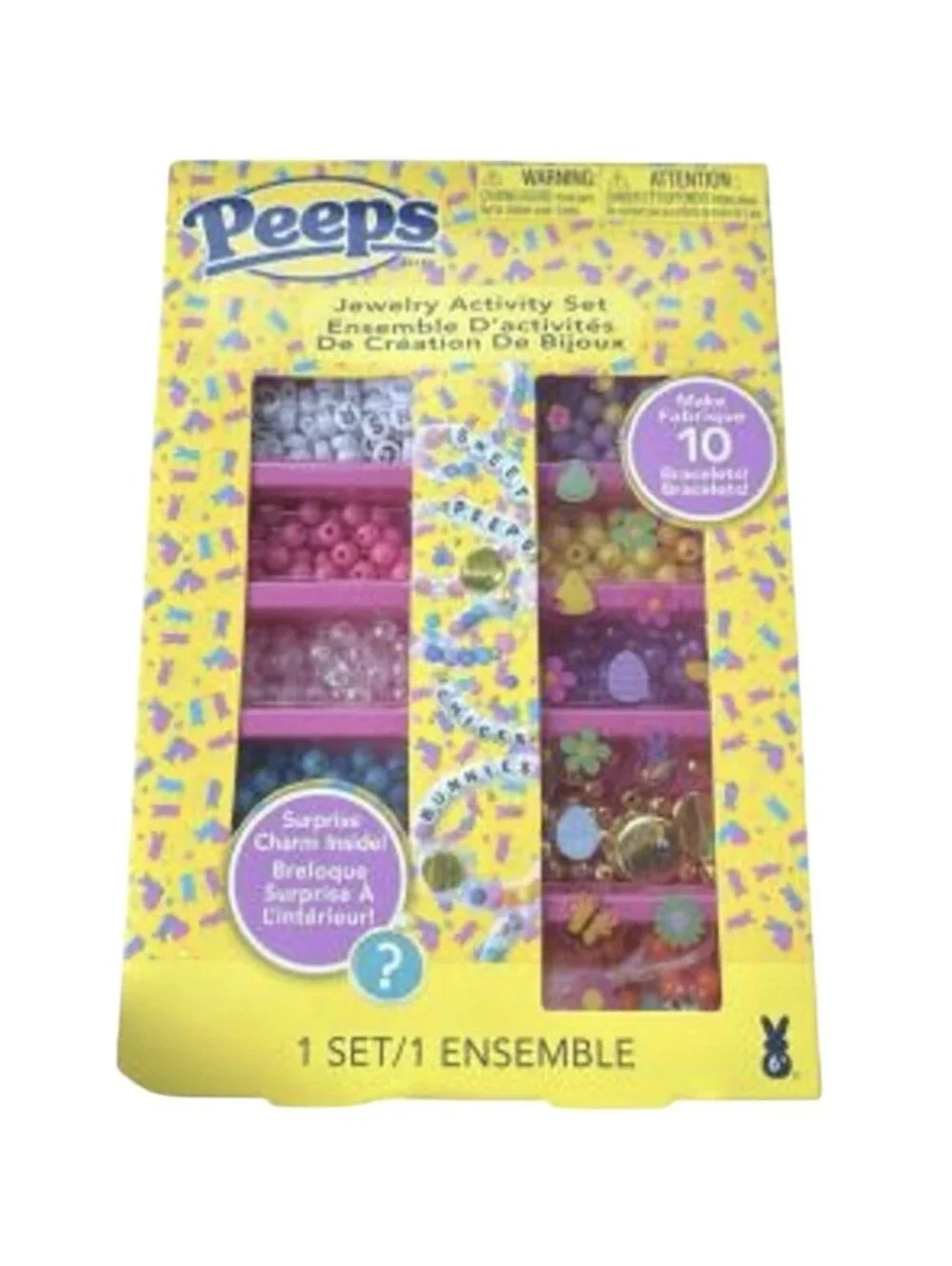 Peeps Jewelry Activity Set - Pink & Yellow Bead Craft Kit
