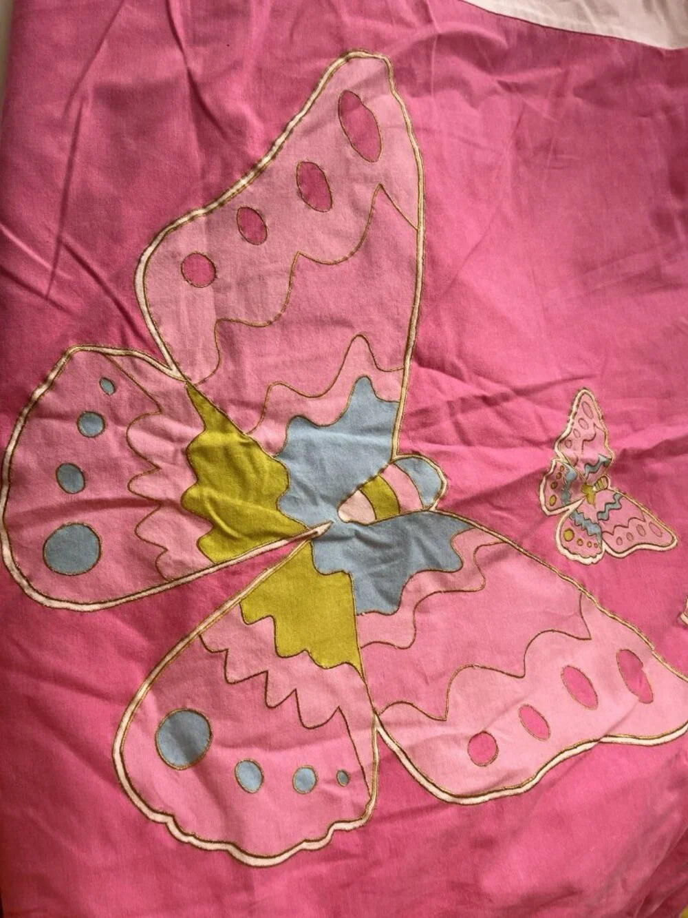 Swell Cynthia Rowley Cotton Full/Queen Duvet Set Cover Shams 3D BUTTERFLY PINK
