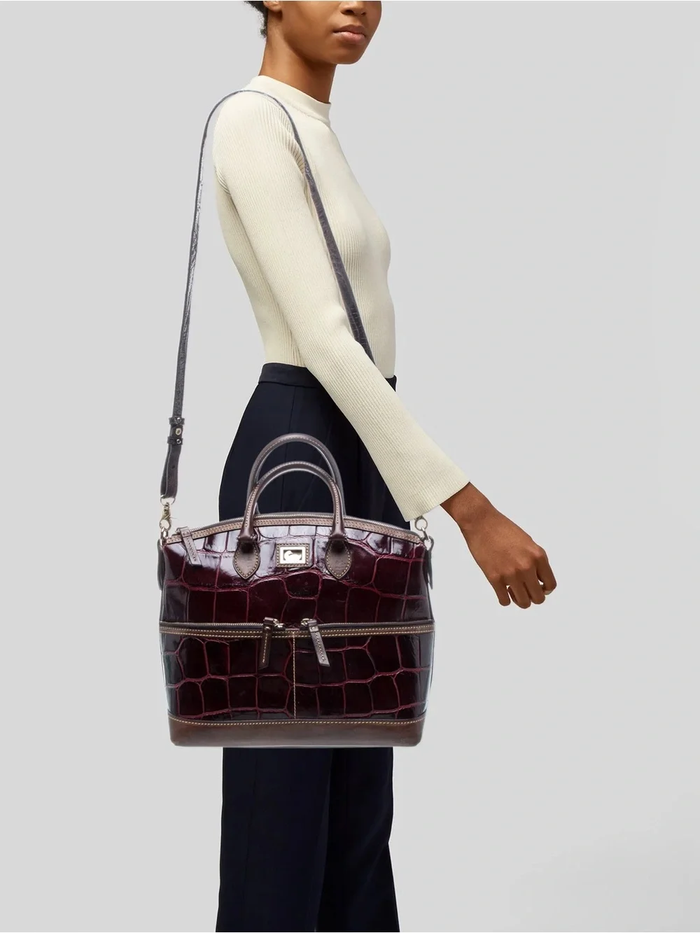 Dooney & Bourke Women's Croc-Embossed Dillen Leather Tote Bag