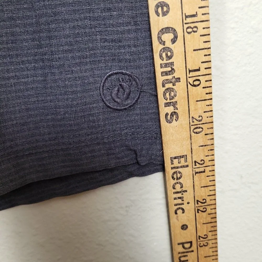 Hang Ten Men's Size 36 Performance Board Short Charcoal Gray Stripe Beach Casual