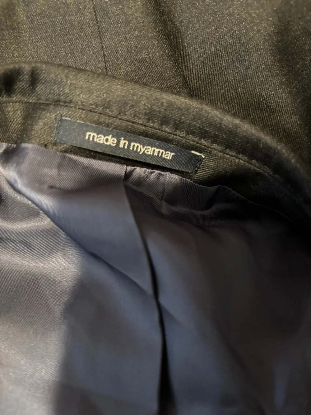 Suit Supply Vitale Barberis Canonico Wool  Dark Grey 2 Button Blazer Size 54