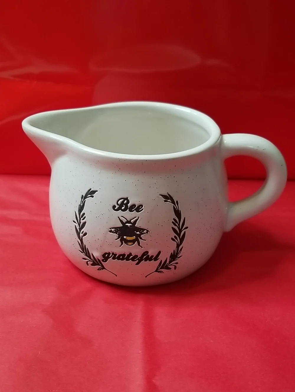Bee grateful creamer pitcher EUC