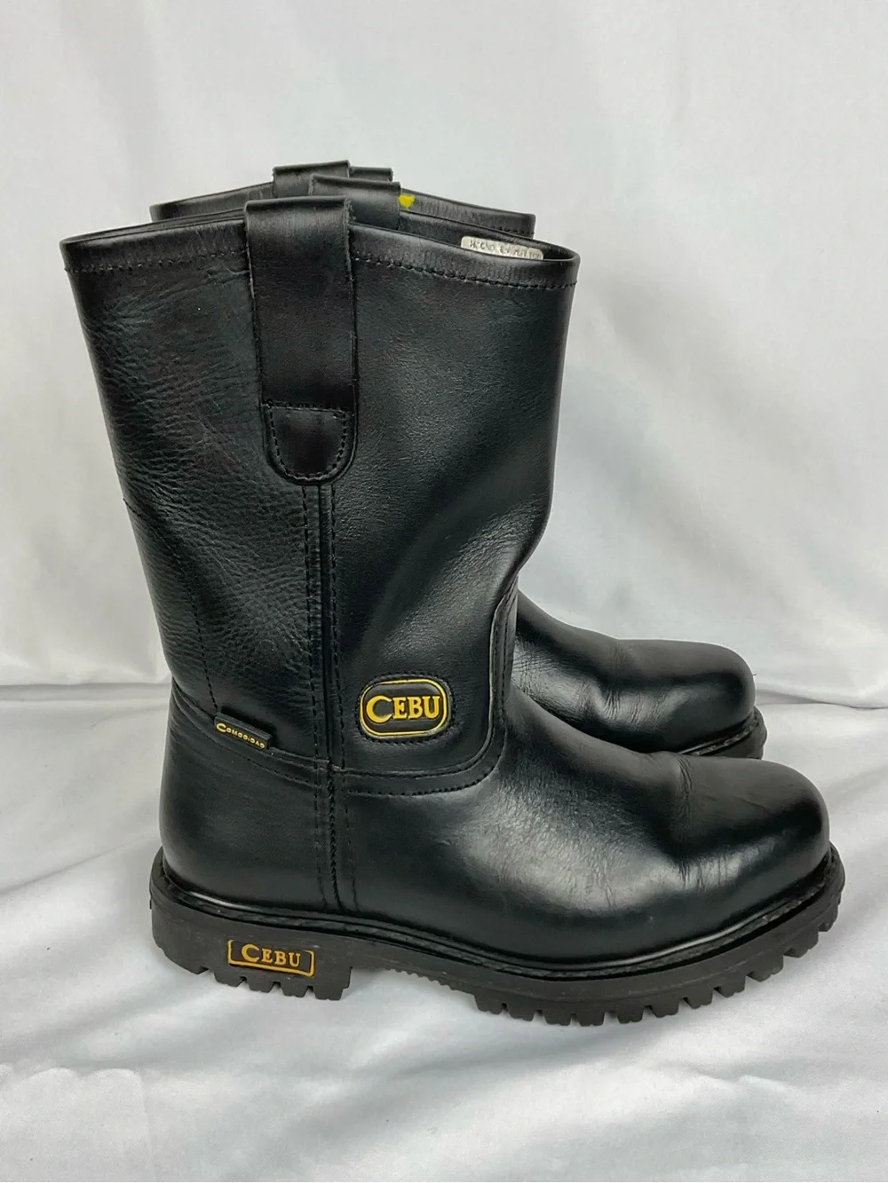 Cebu Safety Toe Leather Work Boots Oull On Men's Sz 6.5 Black Mexico