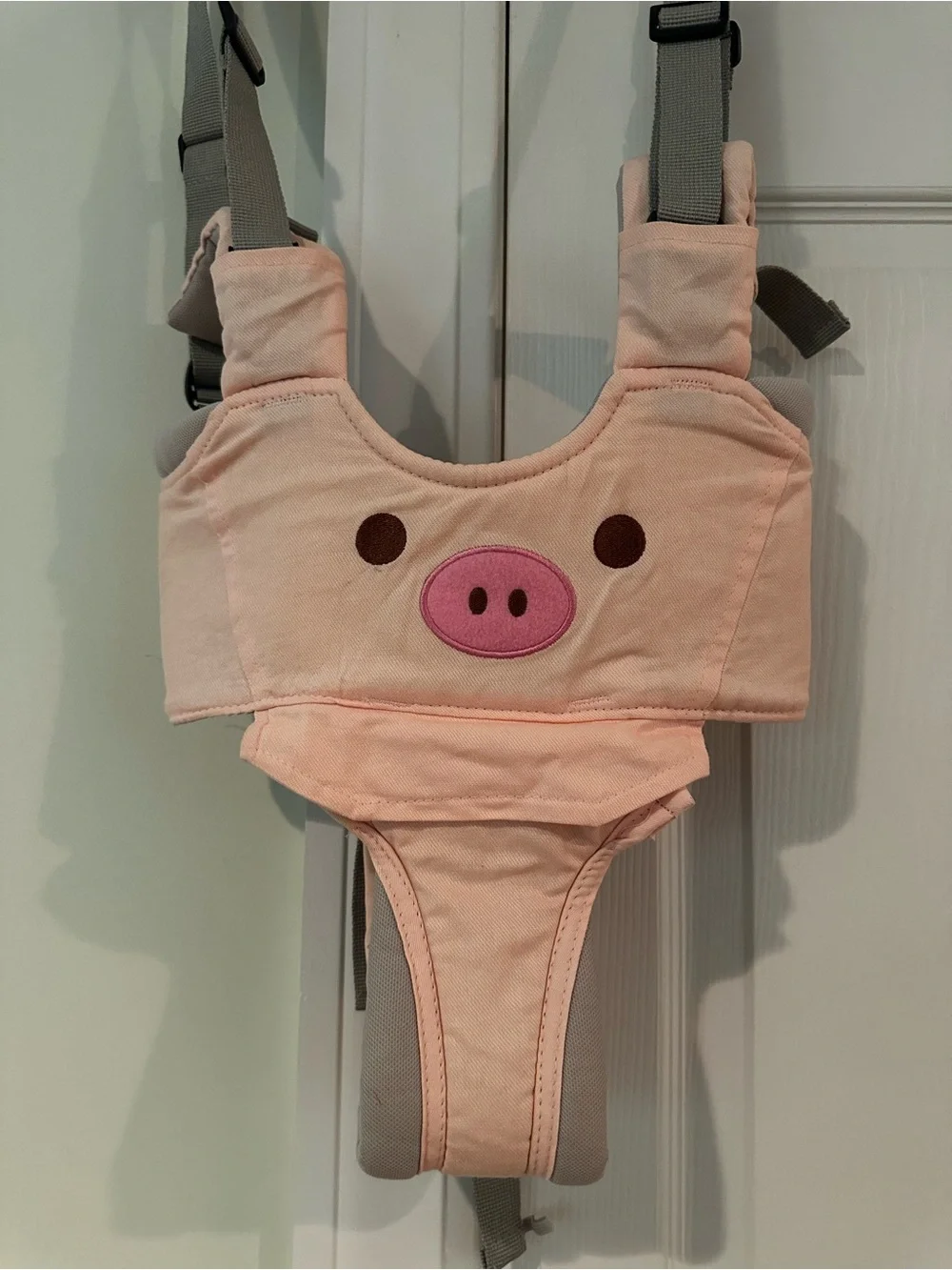 Baby Walking Harness Handheld Walker Assistant Belt Pink Pig Safety