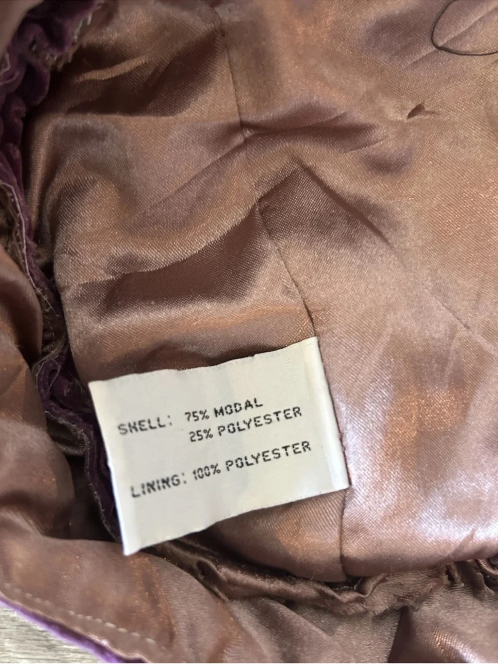 Vintage purple velvet