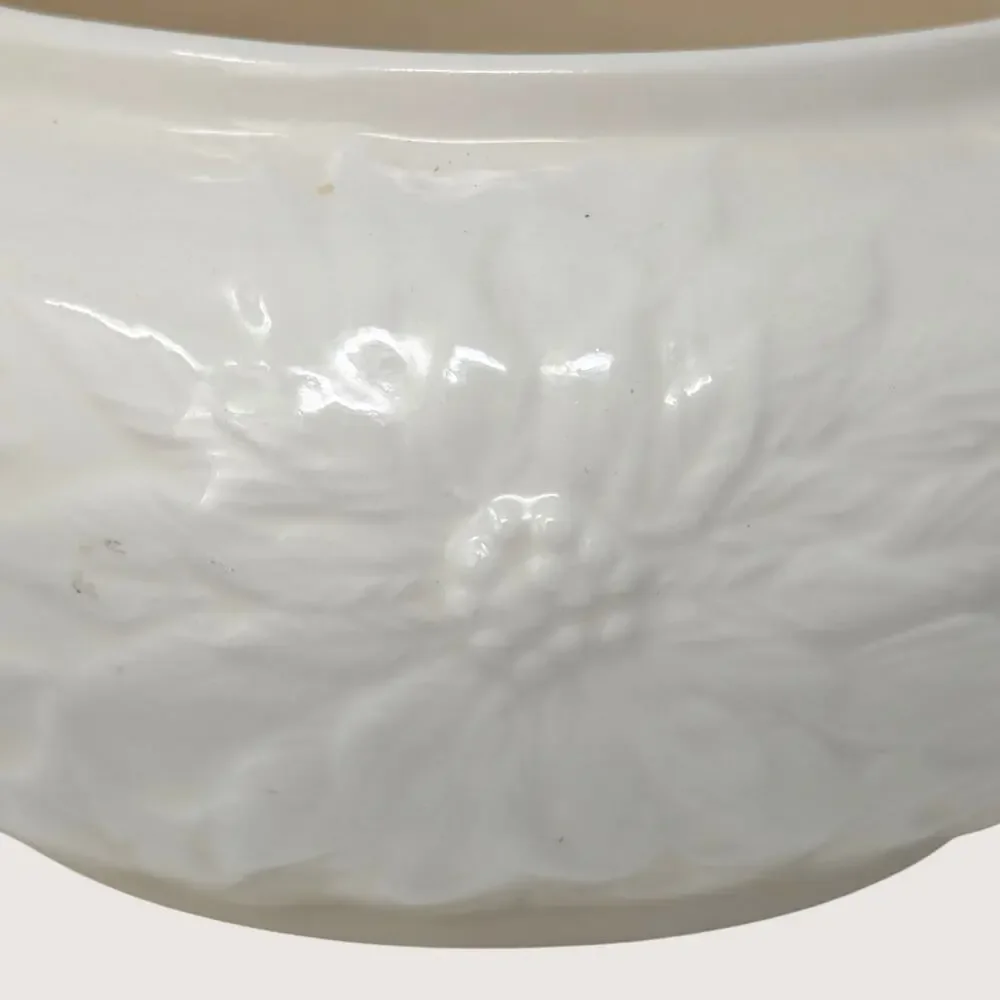 1990s Studio Pottery Ceramic Floral Planter Bowl