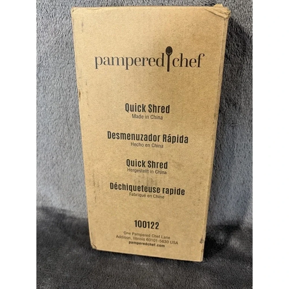 New Pampered Chef 2Pcs Gray Quick Shred 100122 Pork Chicken Meat Shredding Forks