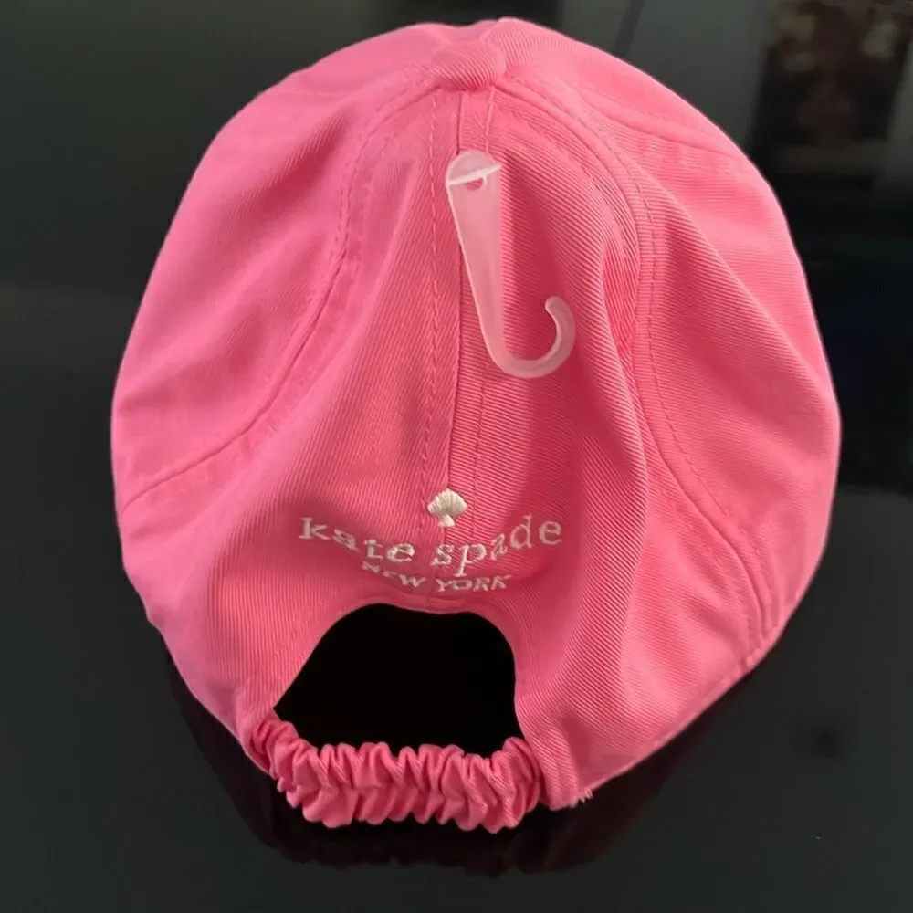 NWT Kate Spade logo baseball cap pink