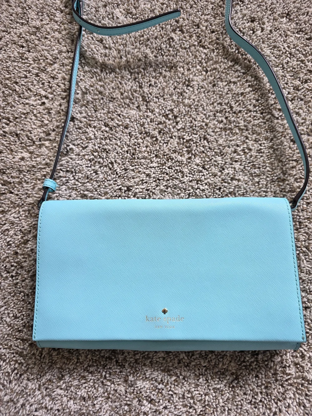 Kate Spade Bright Blue Leather Crossbody Bag