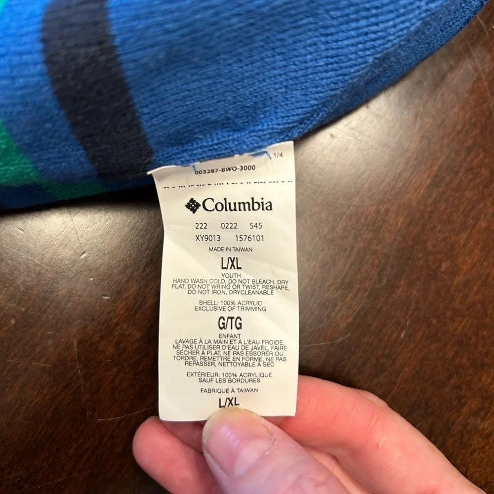 Columbia garment featuring
