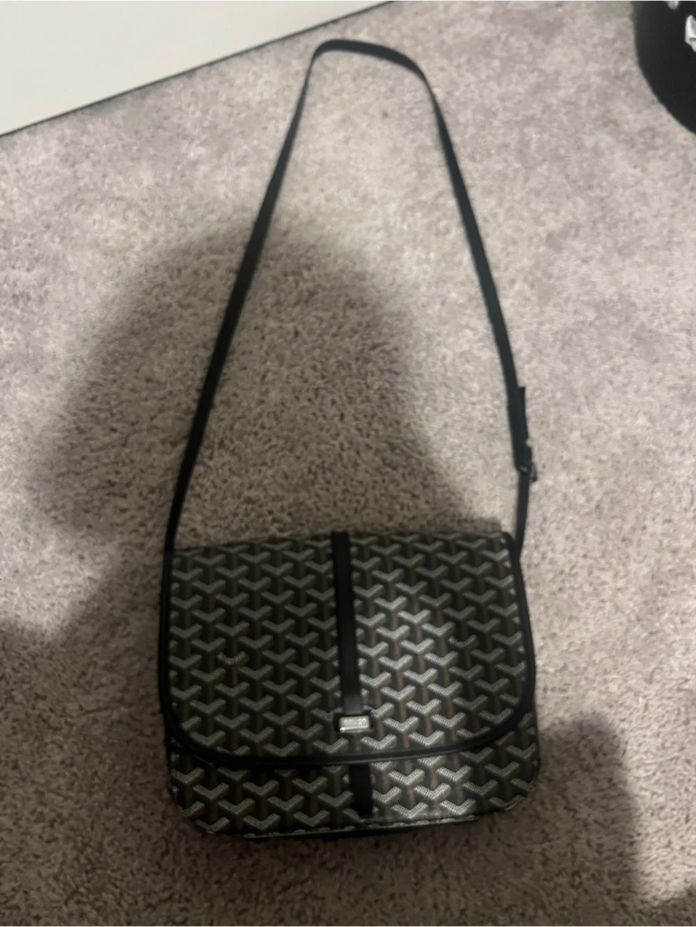Goyard Black and Dark Brown Messenger Bag