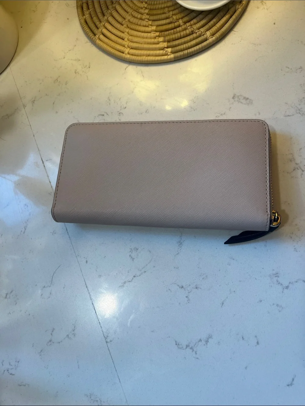 kate spade Two-Tone Zip Wallet - Blush Pink & Black