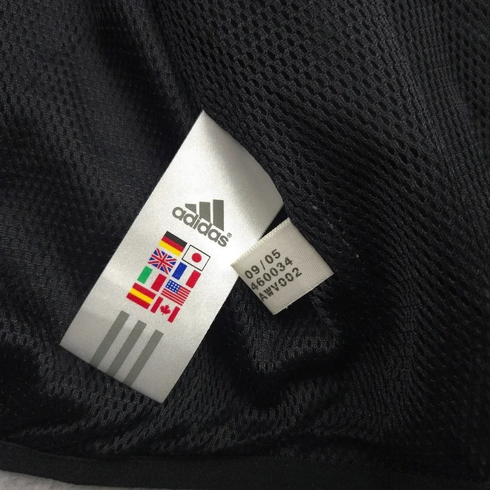 Adidas ClimaProof Windbreaker Mens Medium Black Blue Waterproof Full Zip Jacket
