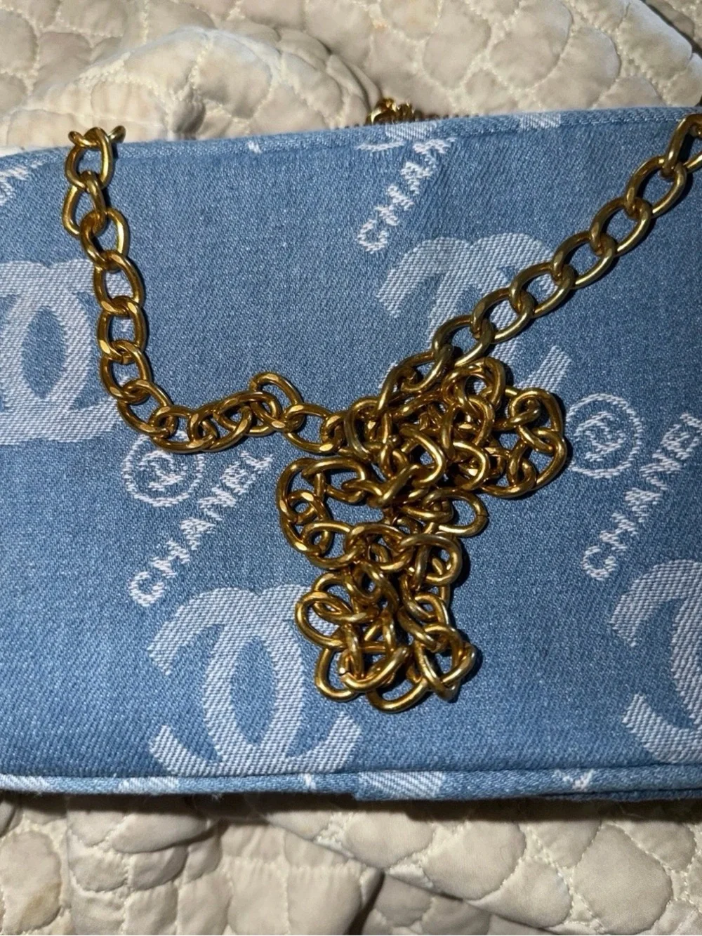 CHANEL denim mini