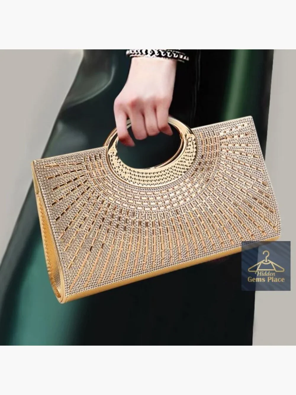 Crystal Evening Handbag Glitter Clutch Wedding Shoulder Bag Small Square